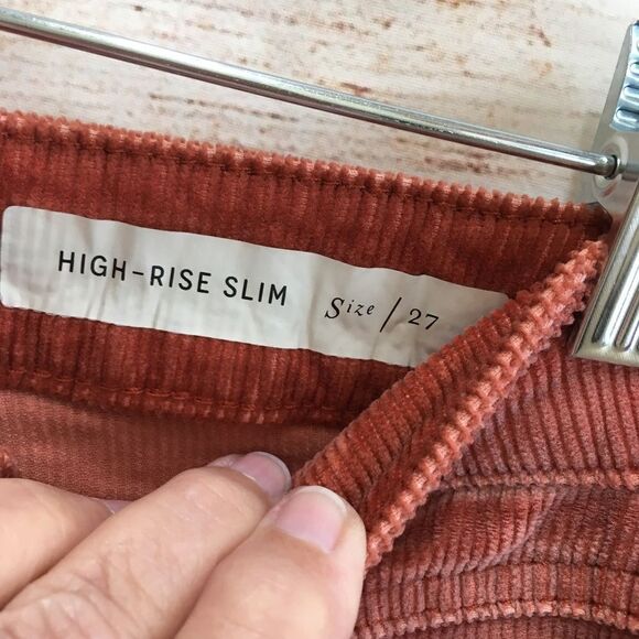 ANTHROPOLOGIE PILCRO AND THE LETTER PRESS HIGH RISE SLIM CORDUROY JEANS - Picture 5 of 5